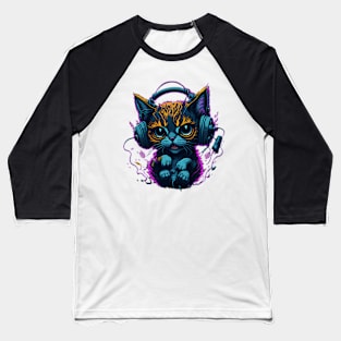 Music Cat Baseball T-Shirt